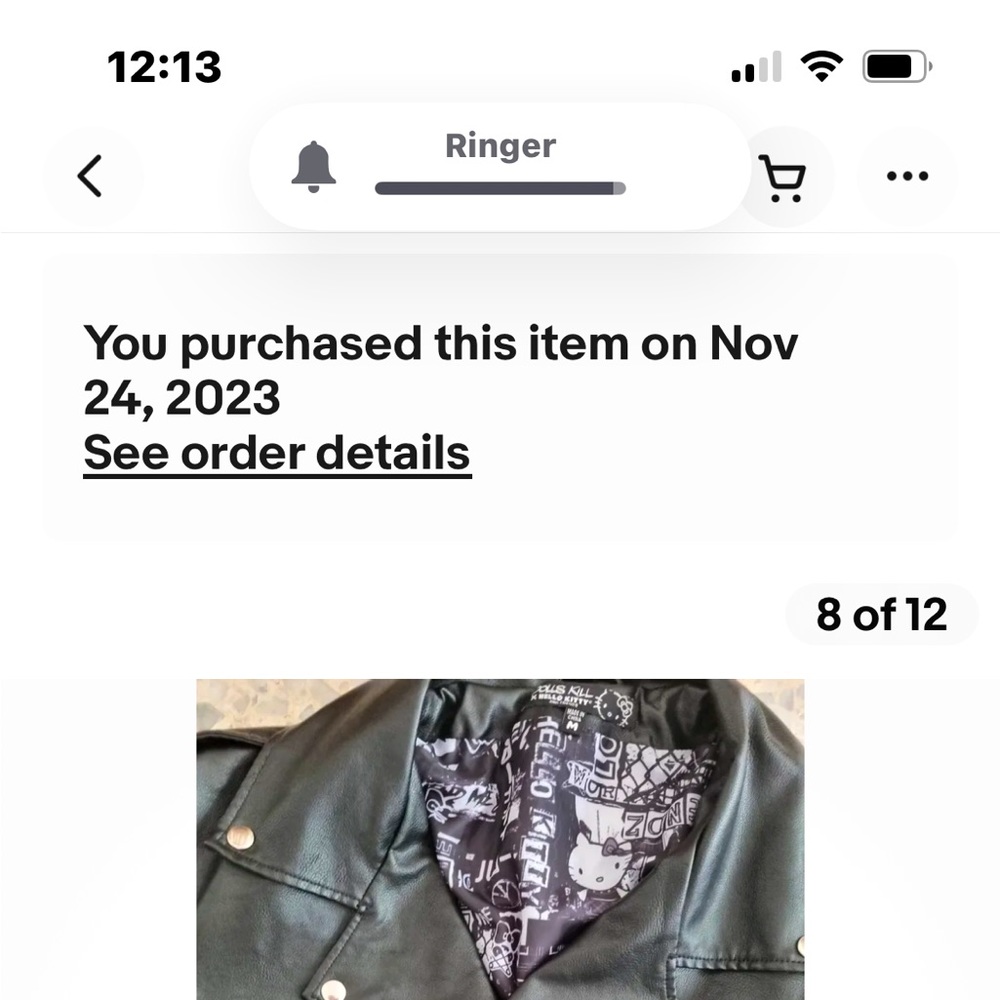 Limited edition vegan leather zip up never worn